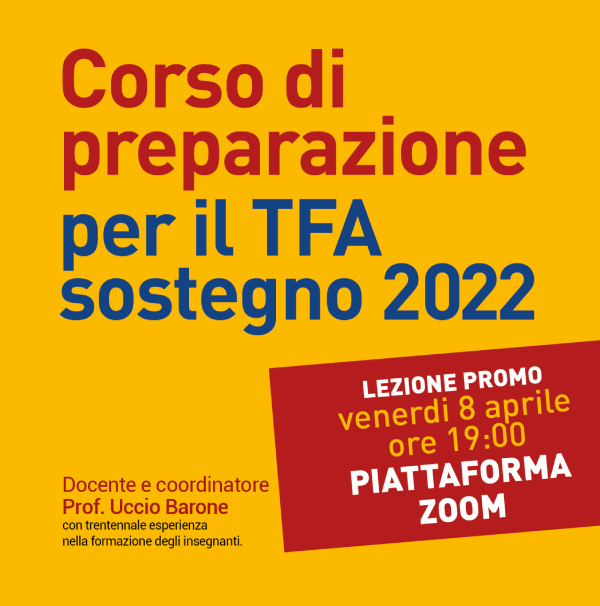 Corso di preparazione per il TFA sostegno 2022