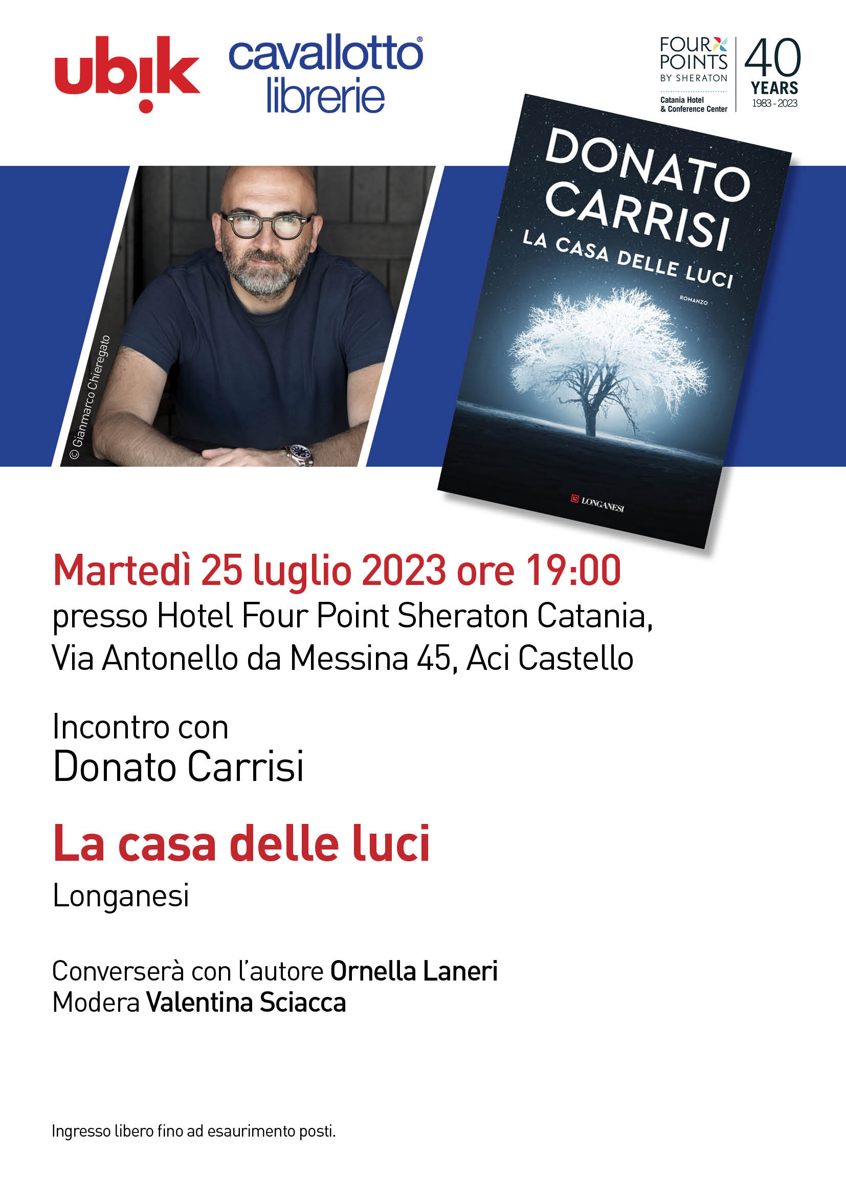 Presentazione del libro di Donato Carrisi La casa delle luci. Longanesi.