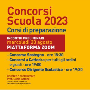 Concorsi Scuola 2023 – Corsi di preparazione