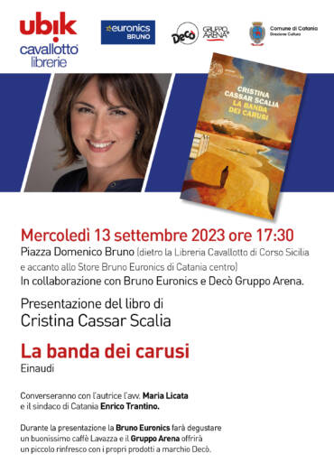 Presentazione del libro di Cristina Cassar Scalia “La banda dei carusi”, Einaudi.