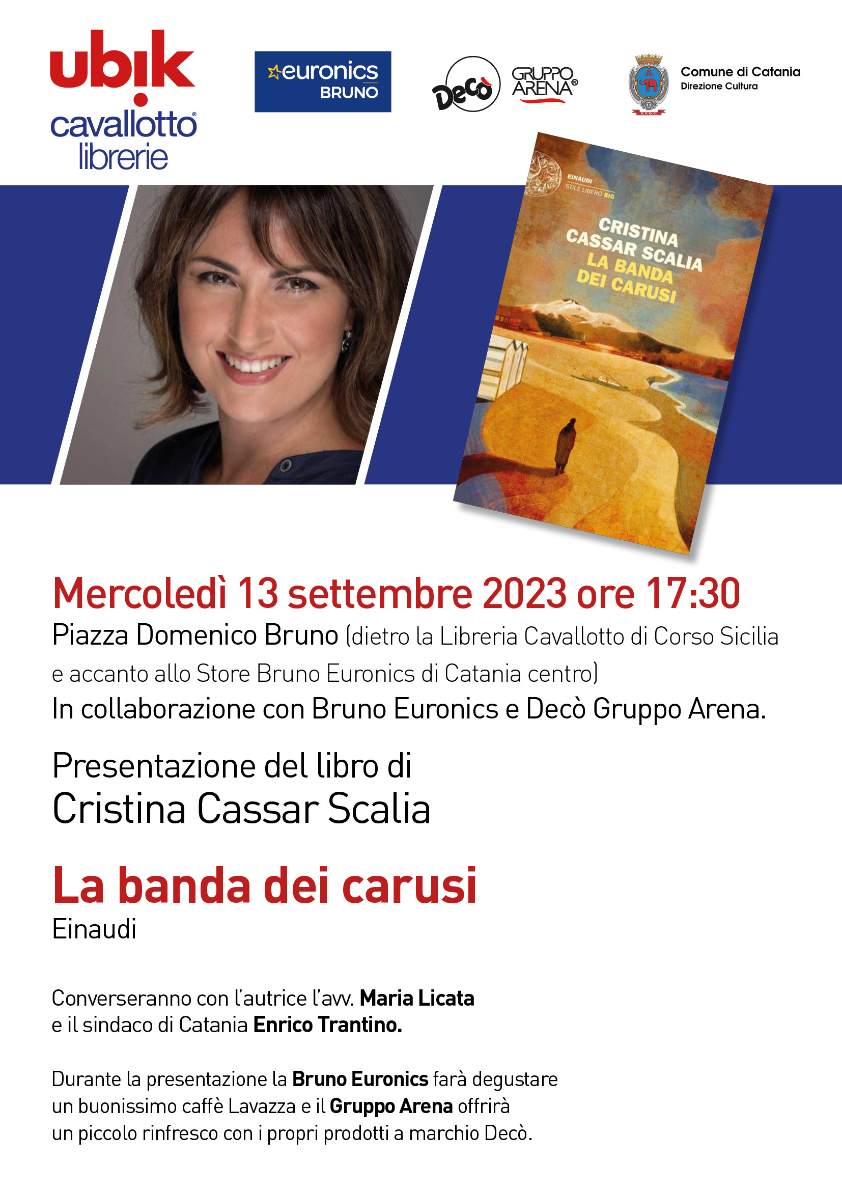 Presentazione del libro di Cristina Cassar Scalia La banda dei carusi,  Einaudi.