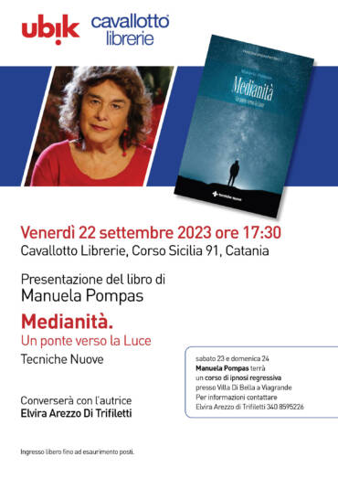 Presentazione del libro di Manuela Pompas “Medianità. Un ponte verso la luce.”