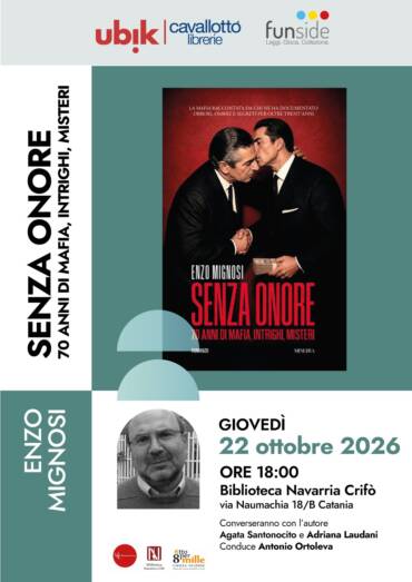 Presentazione del nuovo libro di Enzo Mignosi, Senza onore